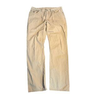 Polo Ralph Lauren Pants Mens 36x34 Khaki Y2K Baggy Wide Leg Pony Logo